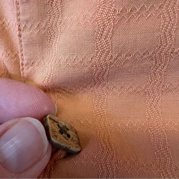 XXL 100% FINE WASHABLE SILK 🍑 color button up shirt - Picture 14 of 15